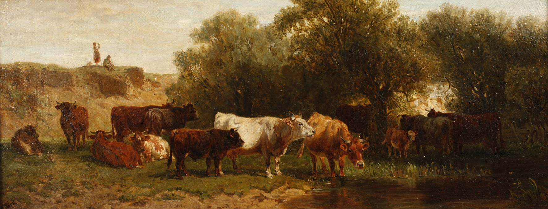M. Girth, Kühe auf sommerlicher Weide