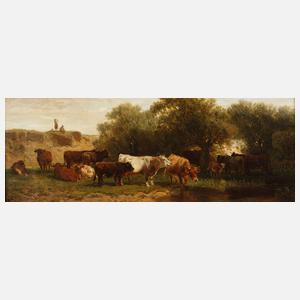 M. Girth, Kühe auf sommerlicher Weide