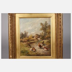 Louis Marie Lemaire, Hühner vorm Bauernhof