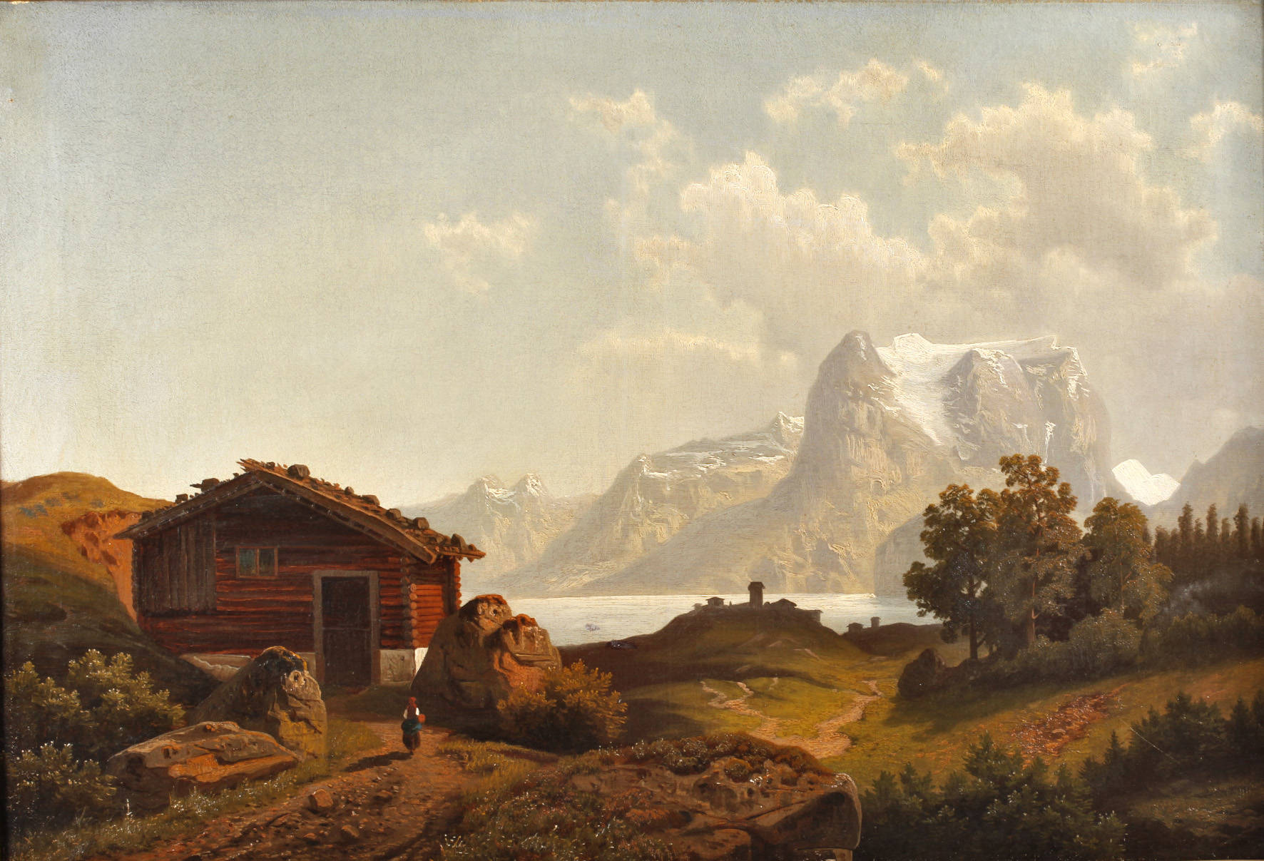 Alm in Hochgebirgslandschaft