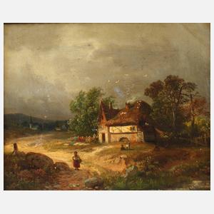 August Hörter, Schänke in Sommerlandschaft