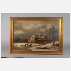 O. Kaufmann, Burg in Winterlandschaft