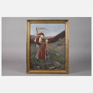 H. Krum, Bauernpaar nach getaner Arbeit