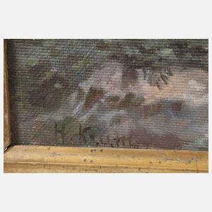 H. Krum, Bauernpaar nach getaner Arbeit