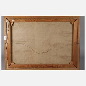 J. Rombald, Erntelandschaft mit Kuhgespann