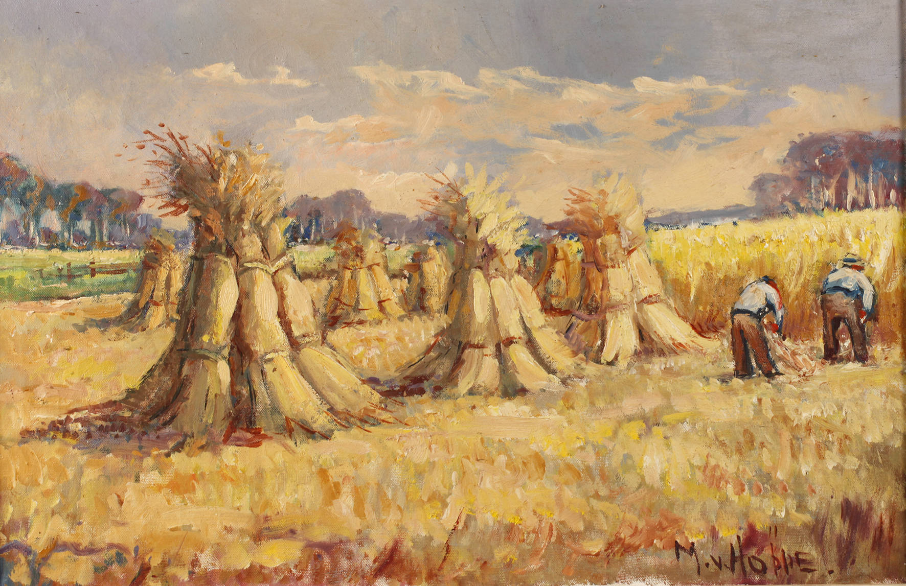 M. v. Höppe, Spätsommerliche Erntelandschaft