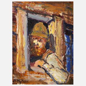 Albert Nyfeler, ”Theodor Bellwald am Fenster”