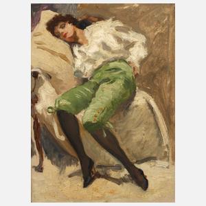 Damenportrait im Interieur