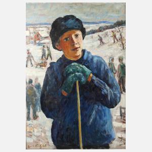 Emil Koch, Knabe am Rodelhang