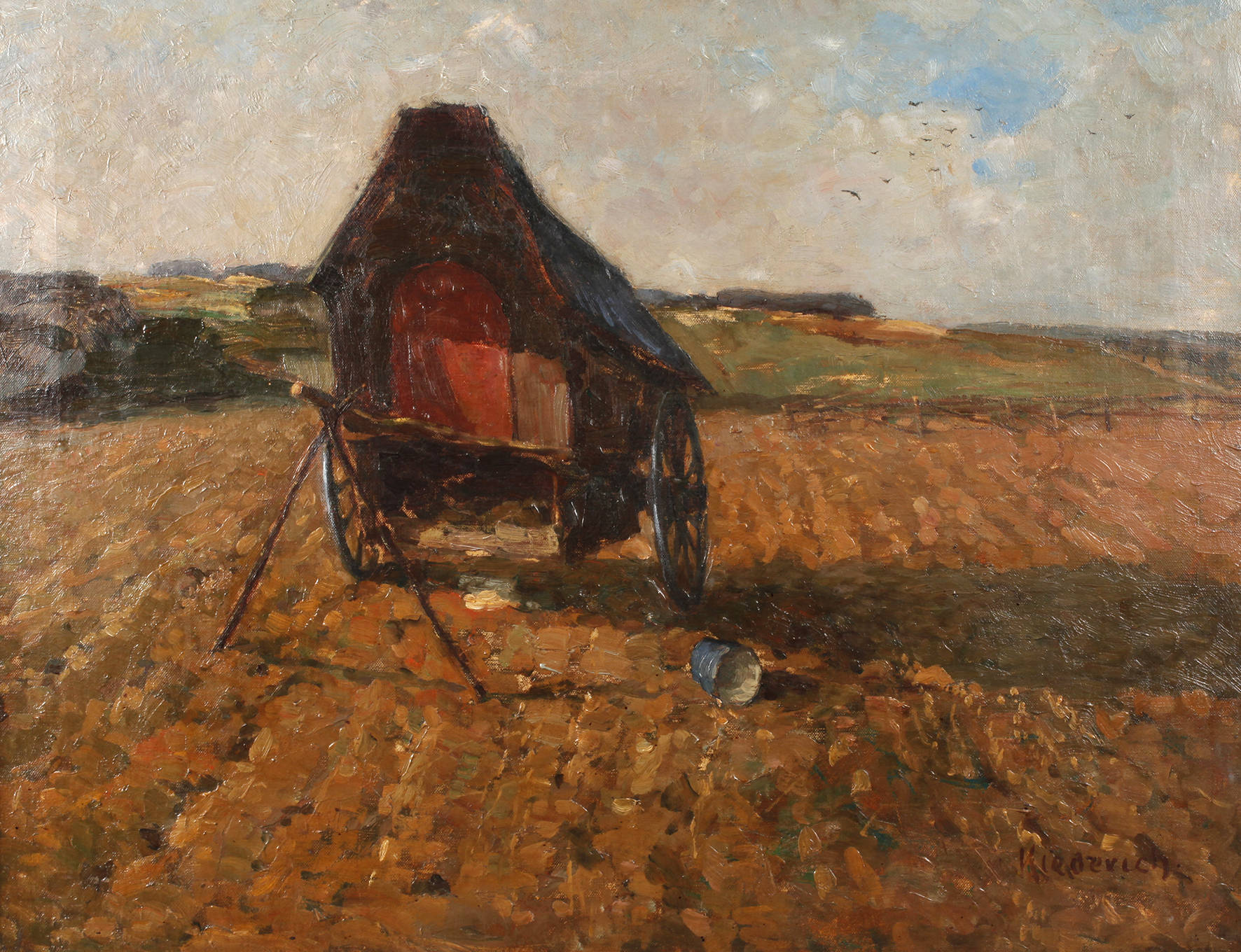 Kiederich, Schäferkarren in herbstlicher Landschaft