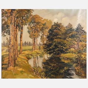 Heinrich Bühler, Bach in lichter Sommerlandschaft