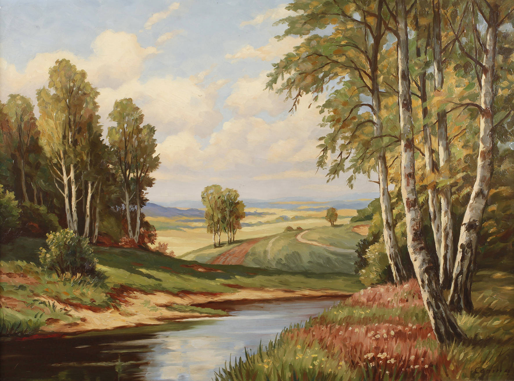 Coning, Sommerliche Flusslandschaft