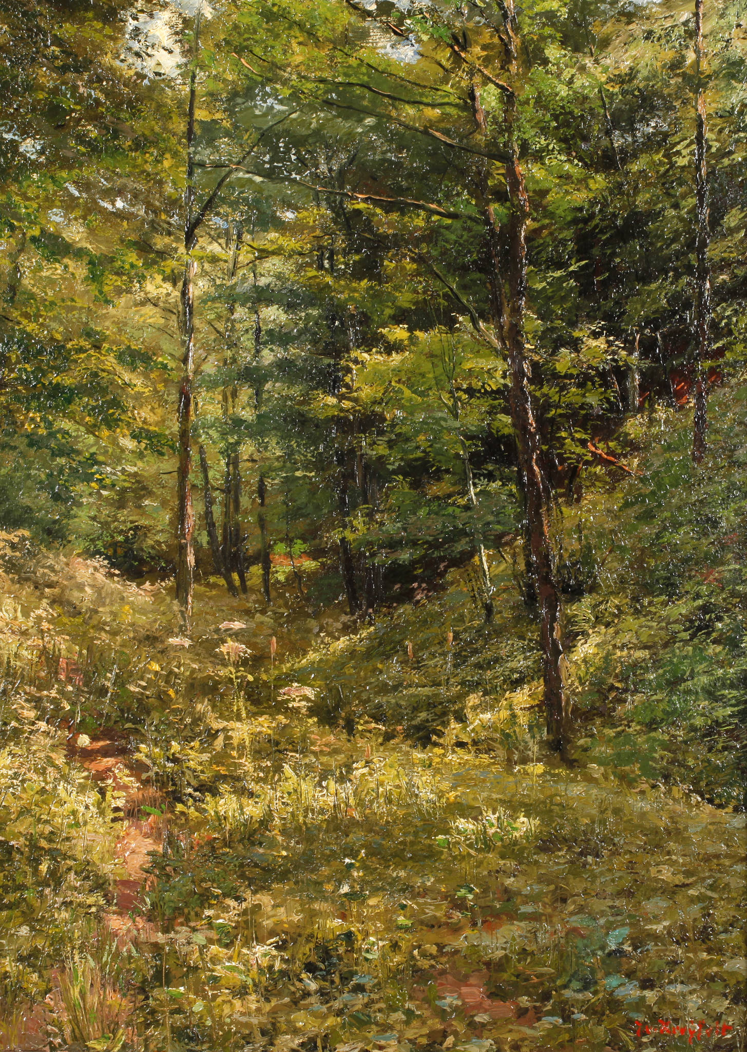 Julius von Kreyfelt, Sommerliche Waldlandschaft