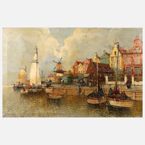 Holländische Hafenansicht