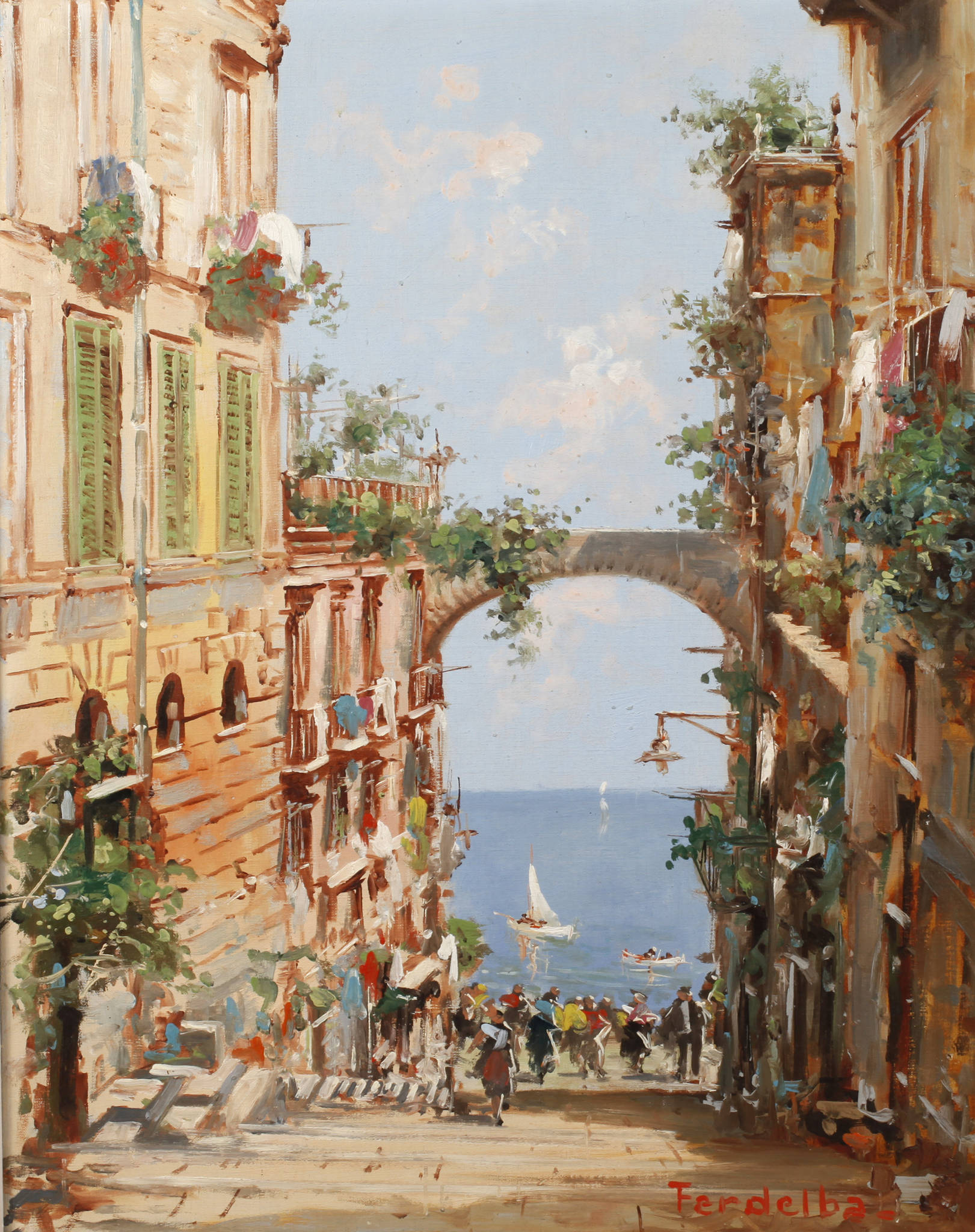 Mario Ferdelba, Mediterrane Straßenszene