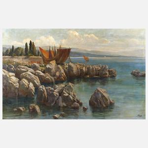 Michael Ruppe, attr., Mediterrane Seeuferlandschaft