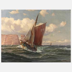 Martin Franz Fräncis-Glüsing, Segelboot vor Helgoland