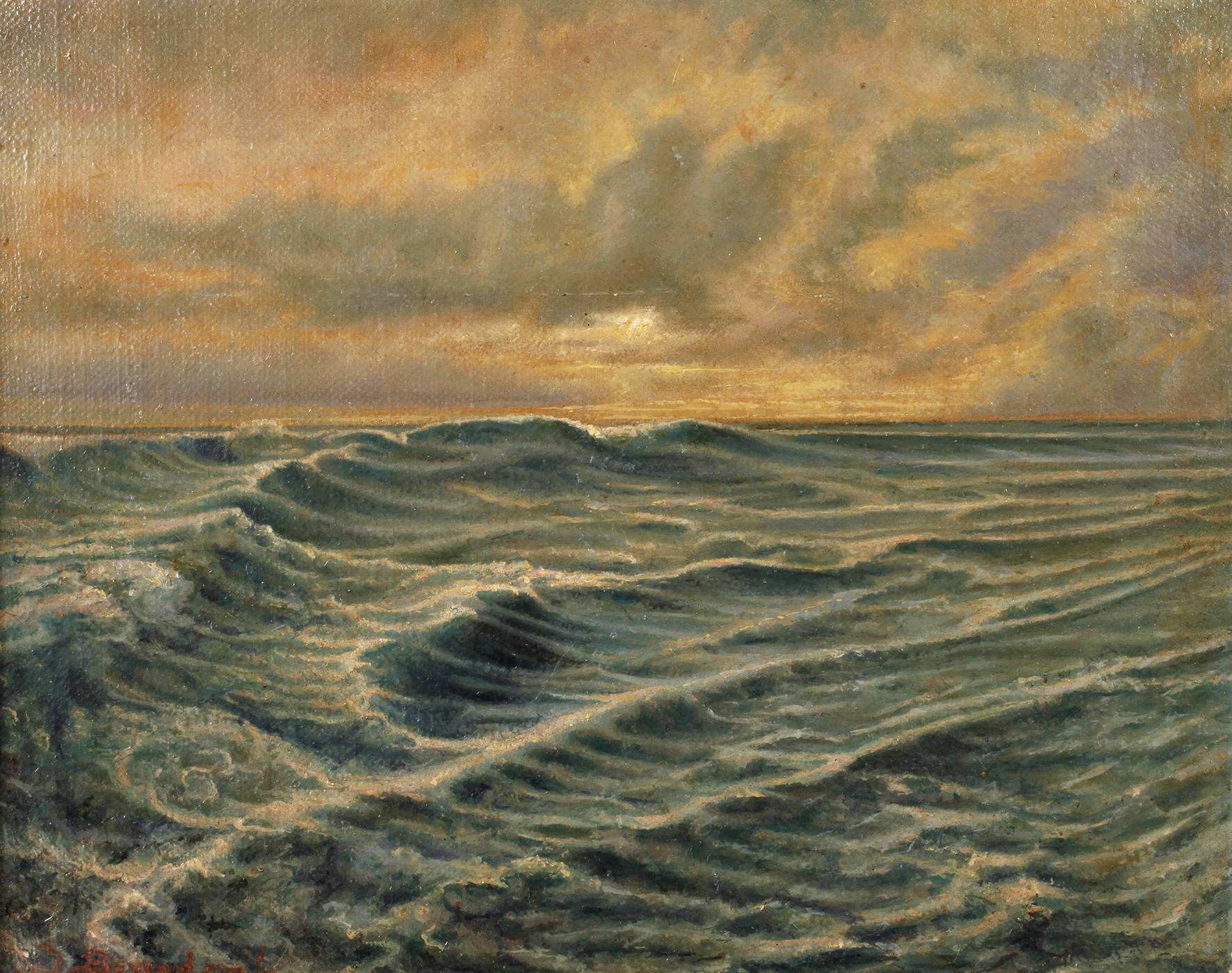 Meereswogen in der Abendstimmung