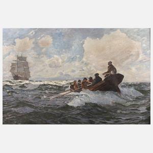 Ruderer auf stürmischer See