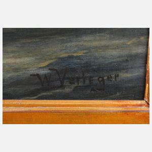 W. Verleger, Boote auf bewegter See