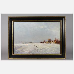 Jenö Szalay, Winterliche Pusztalandschaft