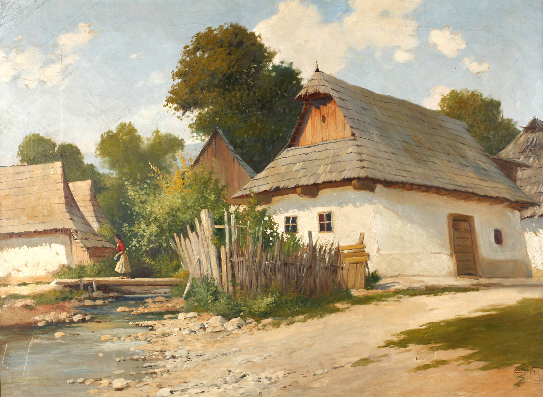 Ungarische Dorfszene