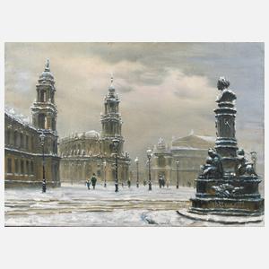 Winterliche Dresdenansicht