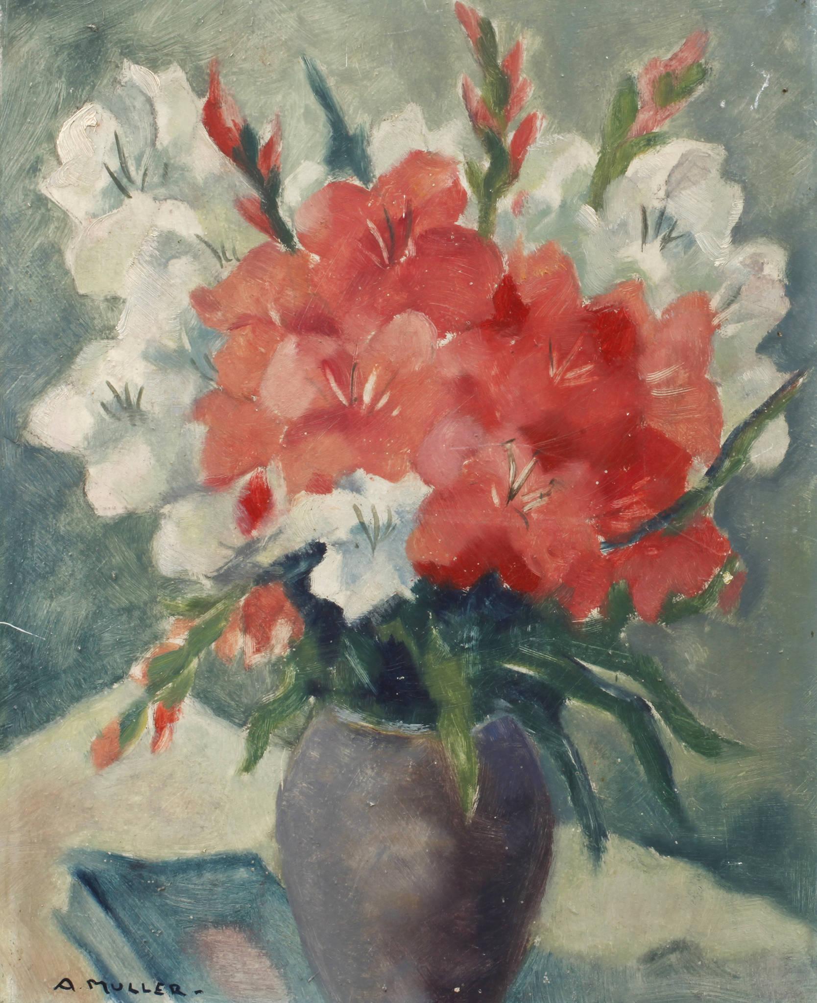 A. Muller, Gladiolenstrauß