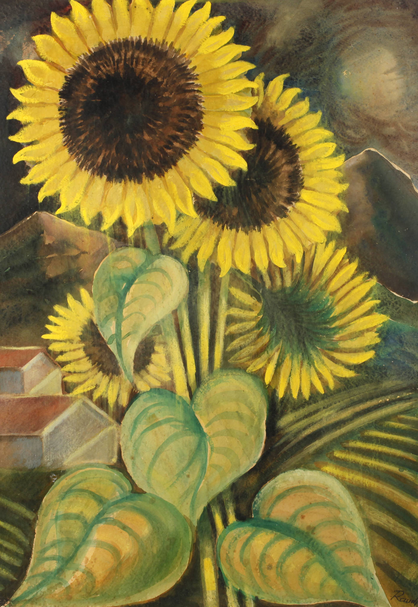 Rauch, Sonnenblumenstillleben