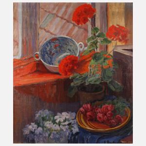Ellinor Reuter-Raabe, Stillleben mit Geranien