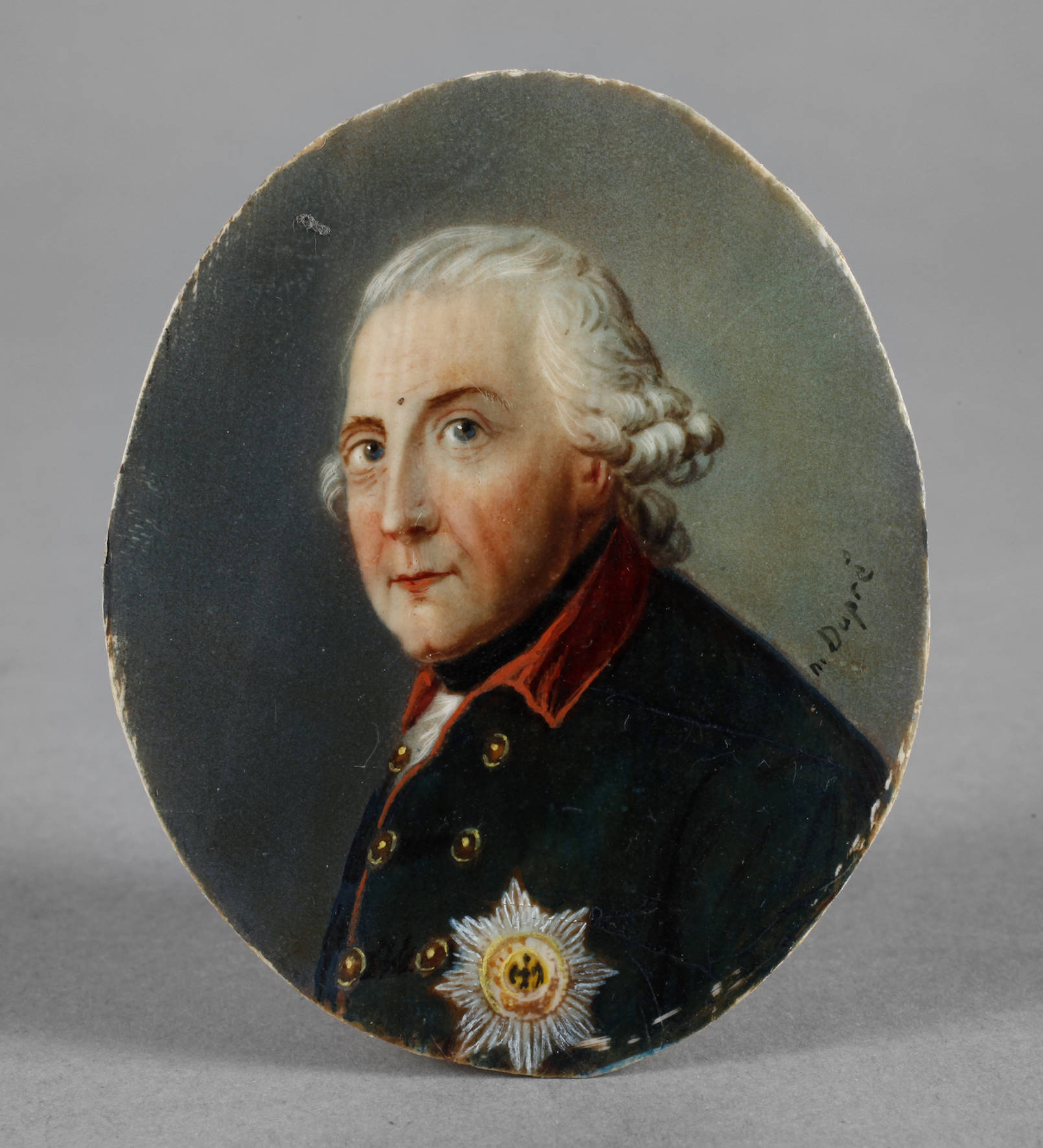 Elfenbeinminiatur Der Alte Fritz