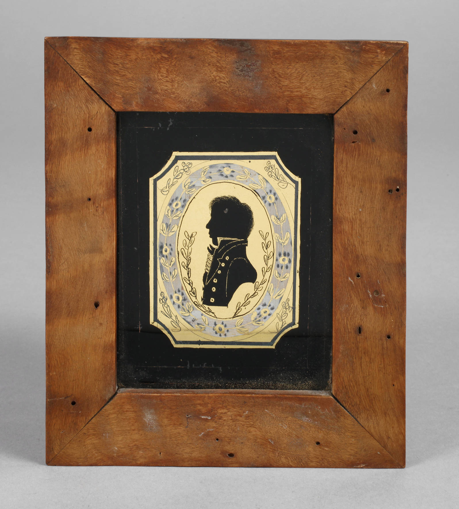 Herrenportrait Hinterglasmalerei