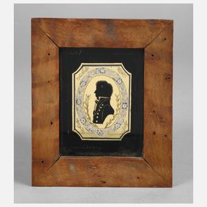 Herrenportrait Hinterglasmalerei