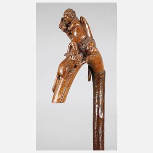 Geschnitzter Spazierstock