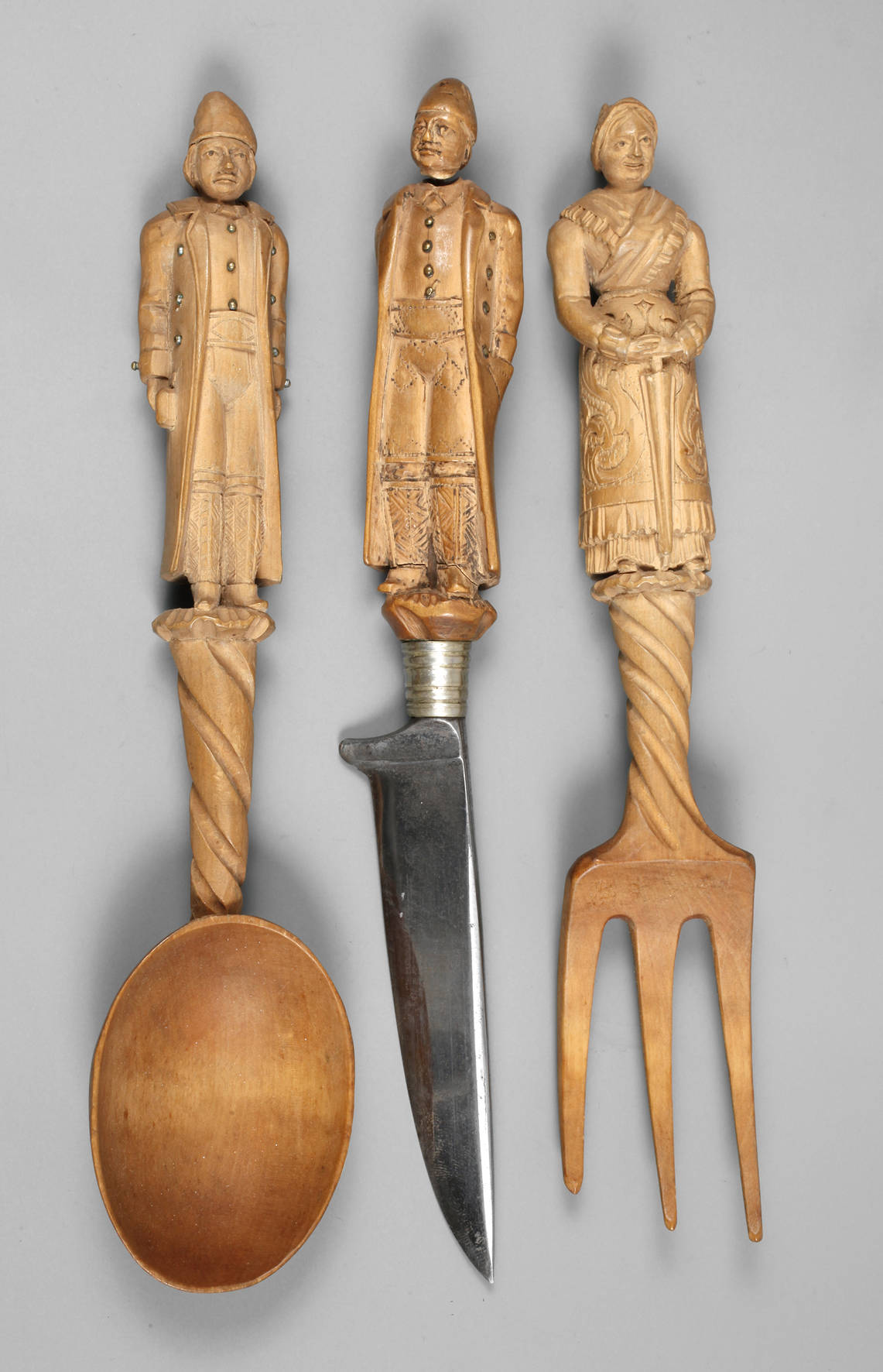 Geschnitzte  Besteckset