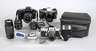 Drei Spiegelreflexkameras + Objektive