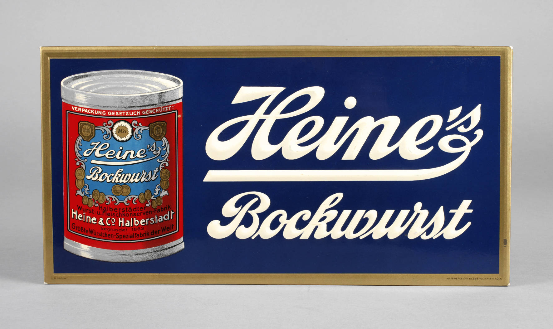 Werbeschild Heine &Co.