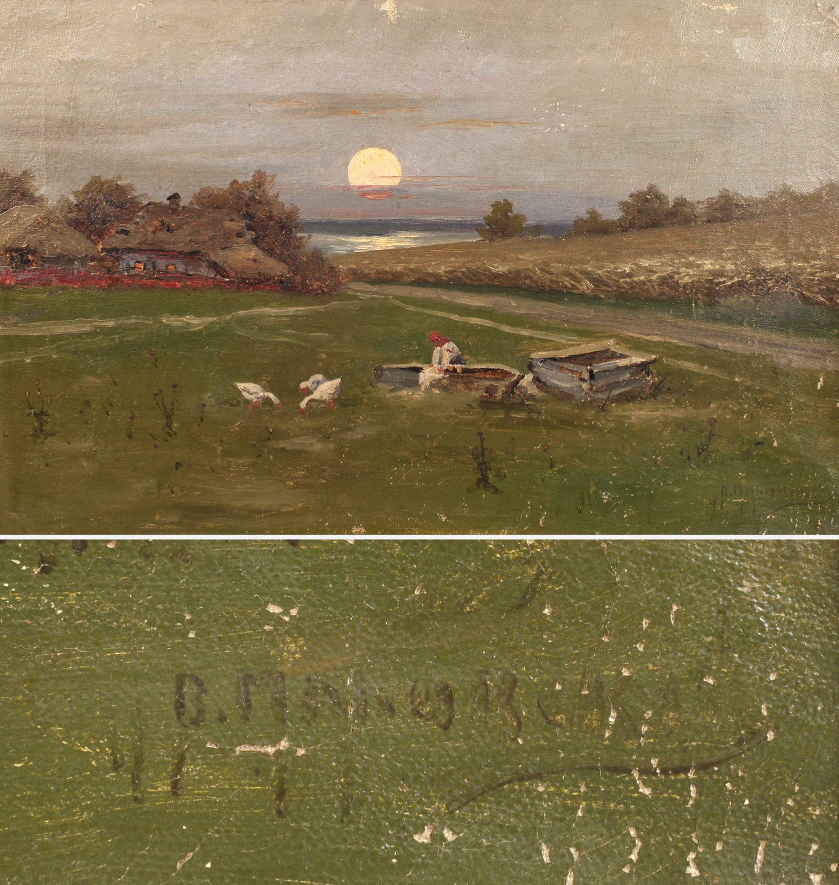 Prof. Vladimir Egorovitch Makowsky, Bäuerin mit Gänsen