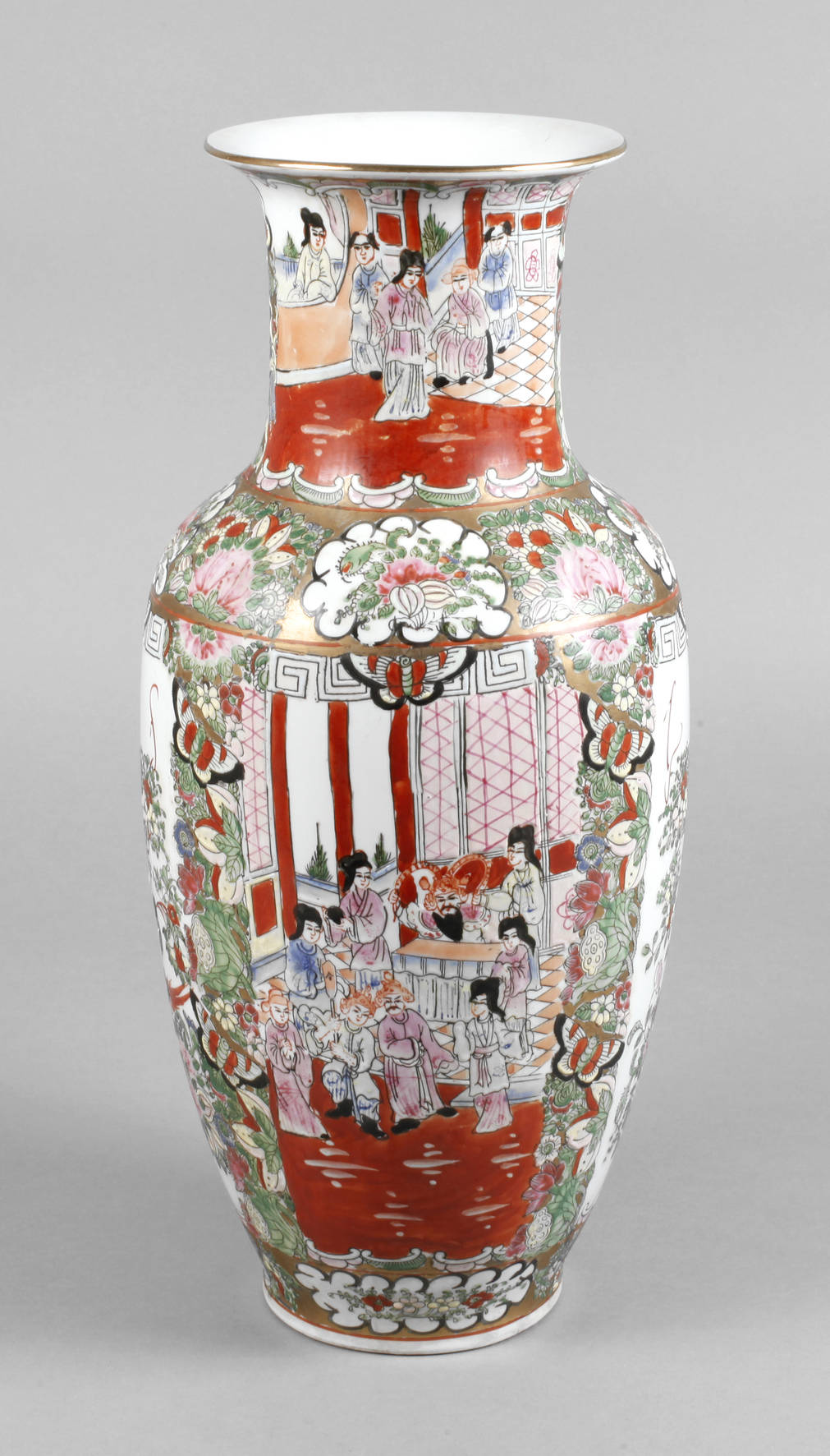 Große Vase Famille Rose
