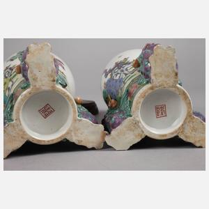 Paar Vasen Famille Rose