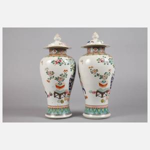 Paar Vasen Famille rose