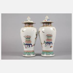 Paar Vasen Famille rose