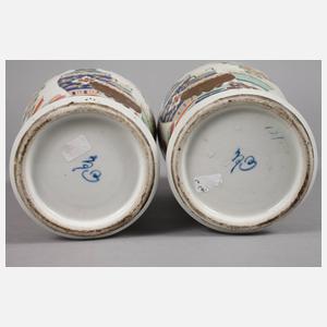 Paar Vasen Famille rose