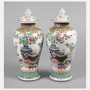 Paar Vasen Famille rose