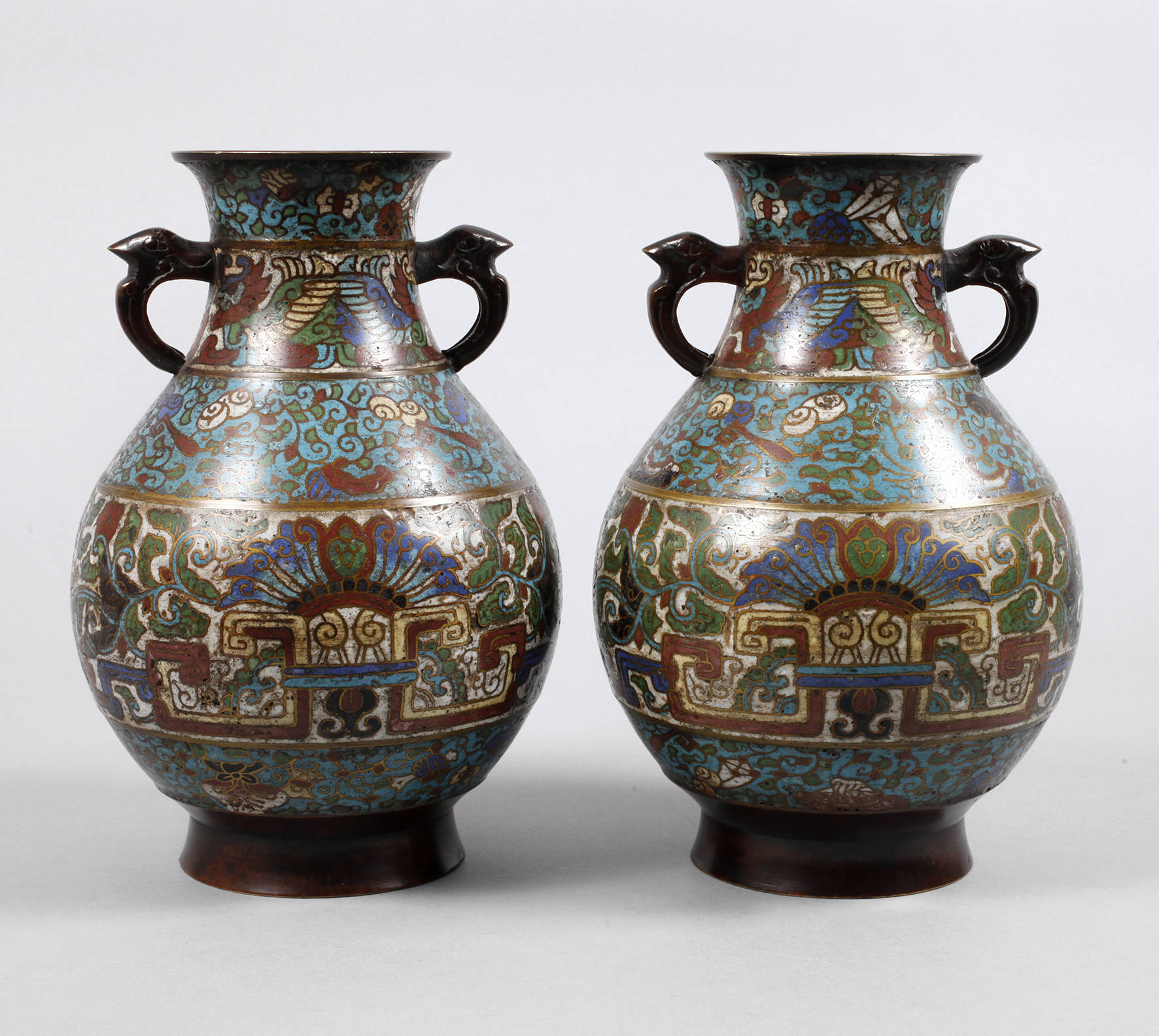 Paar Vasen Cloisonné