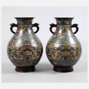 Paar Vasen Cloisonné