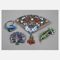 Vier Teile Emailleschmuck111