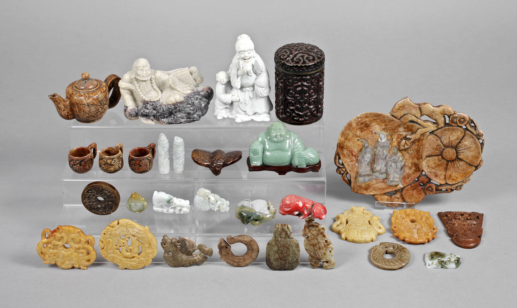 Großes Konvolut asiatische Schnitzereien