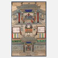 Chinesische Festszene im Tempel111