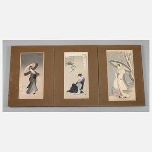 Drei Farbholzschnitte